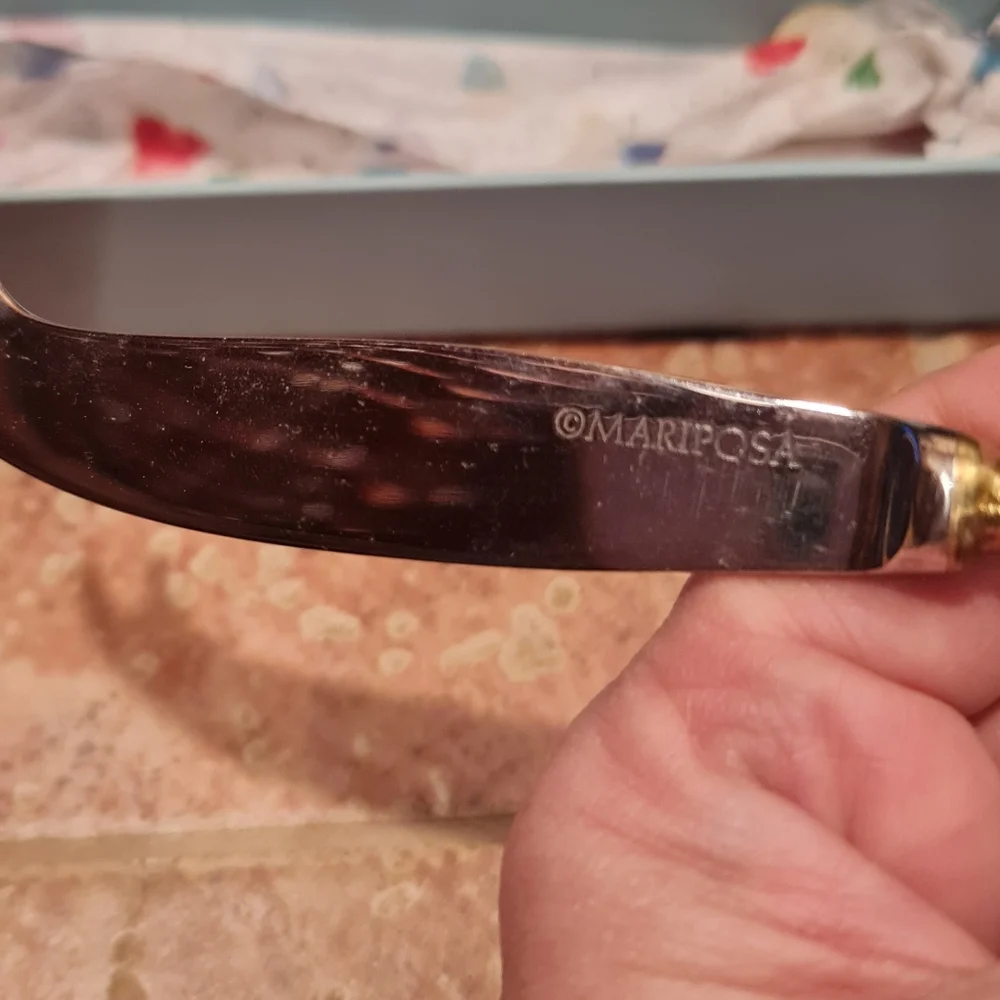 Mariposa Cheese Knife Spreader Set Botanical Gold & Stainless Vintage